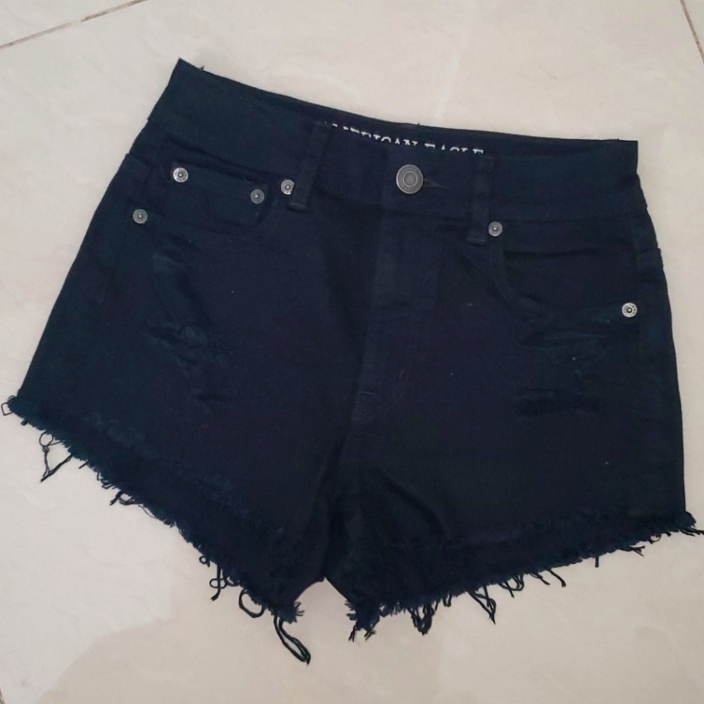 AEO High Waist Festival Destroyed Jean Shorts 2